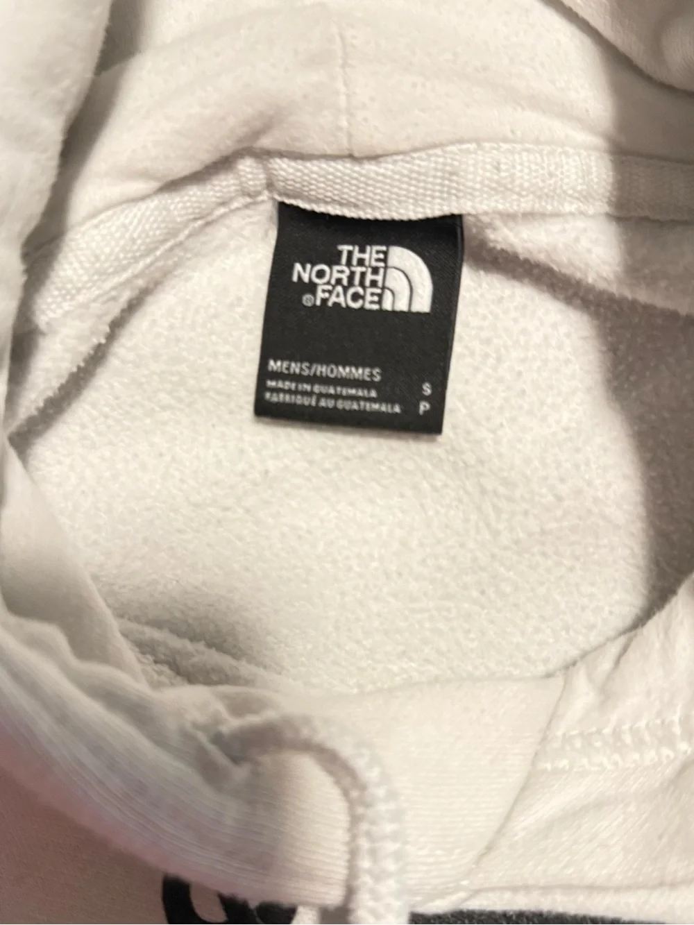 The North Face White Pullover Hoodie with Large Black Logo
